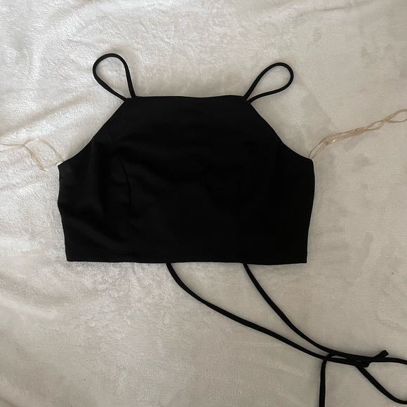 Black Crop Top - Picture 2 of 2